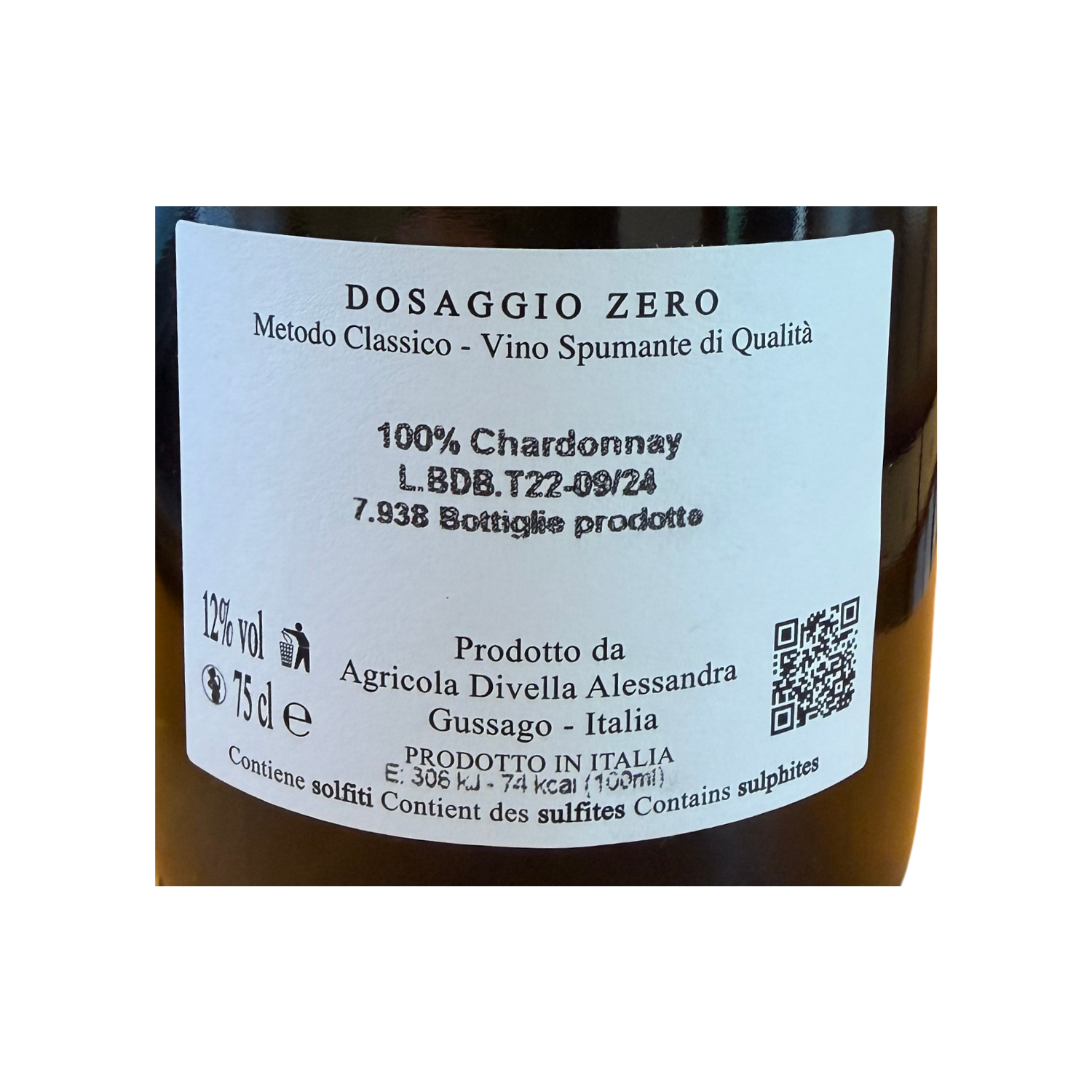 Blanc de Blancs Dosaggio Zero – Alessandra Divella - Bottle Label