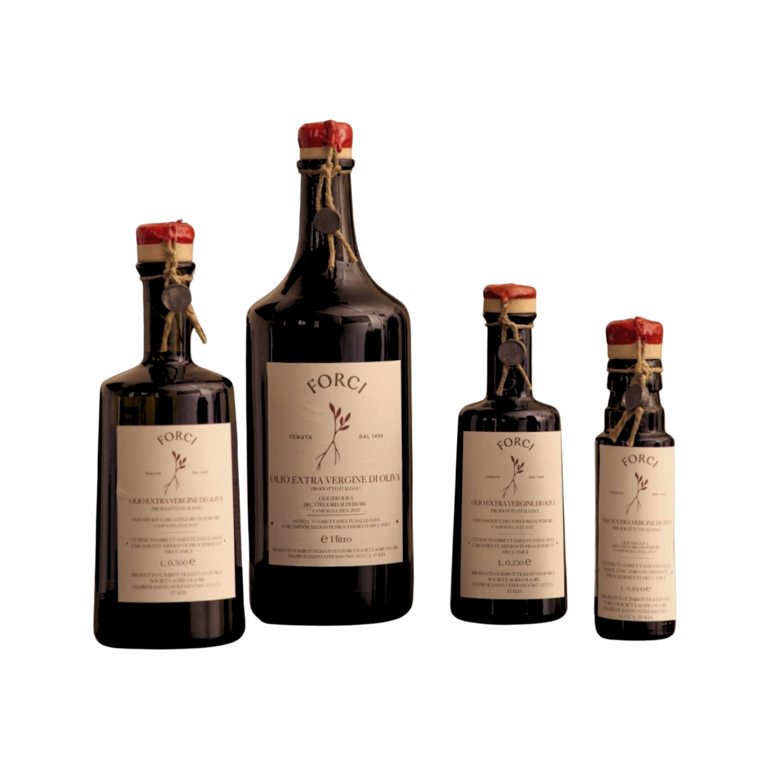 Forci Olio Extra Vergine di Oliva Toscana — different formats