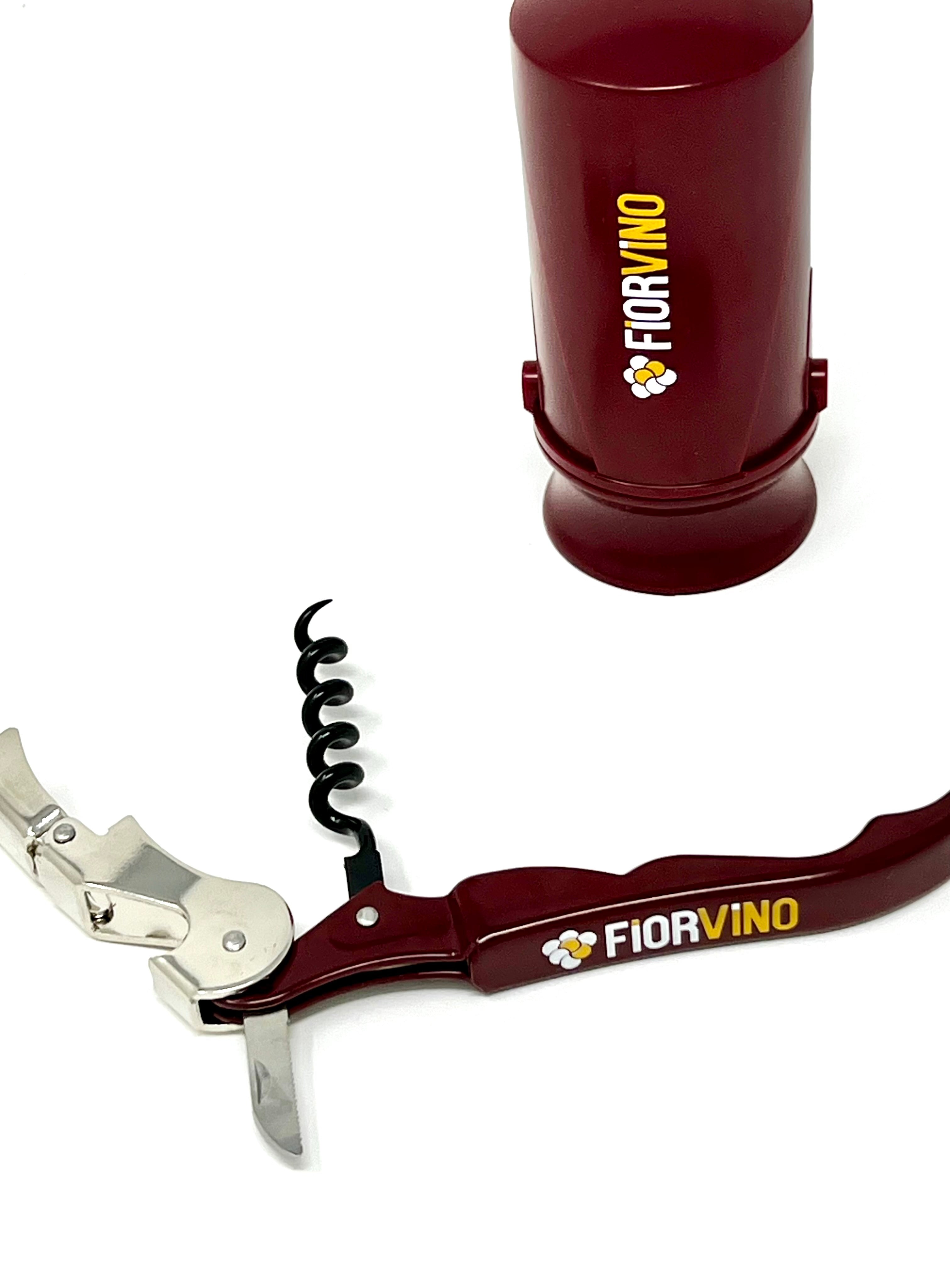 Set Accessori Vino Fiorvino – Cavatappi da Sommelier + Tappo Sottovuoto