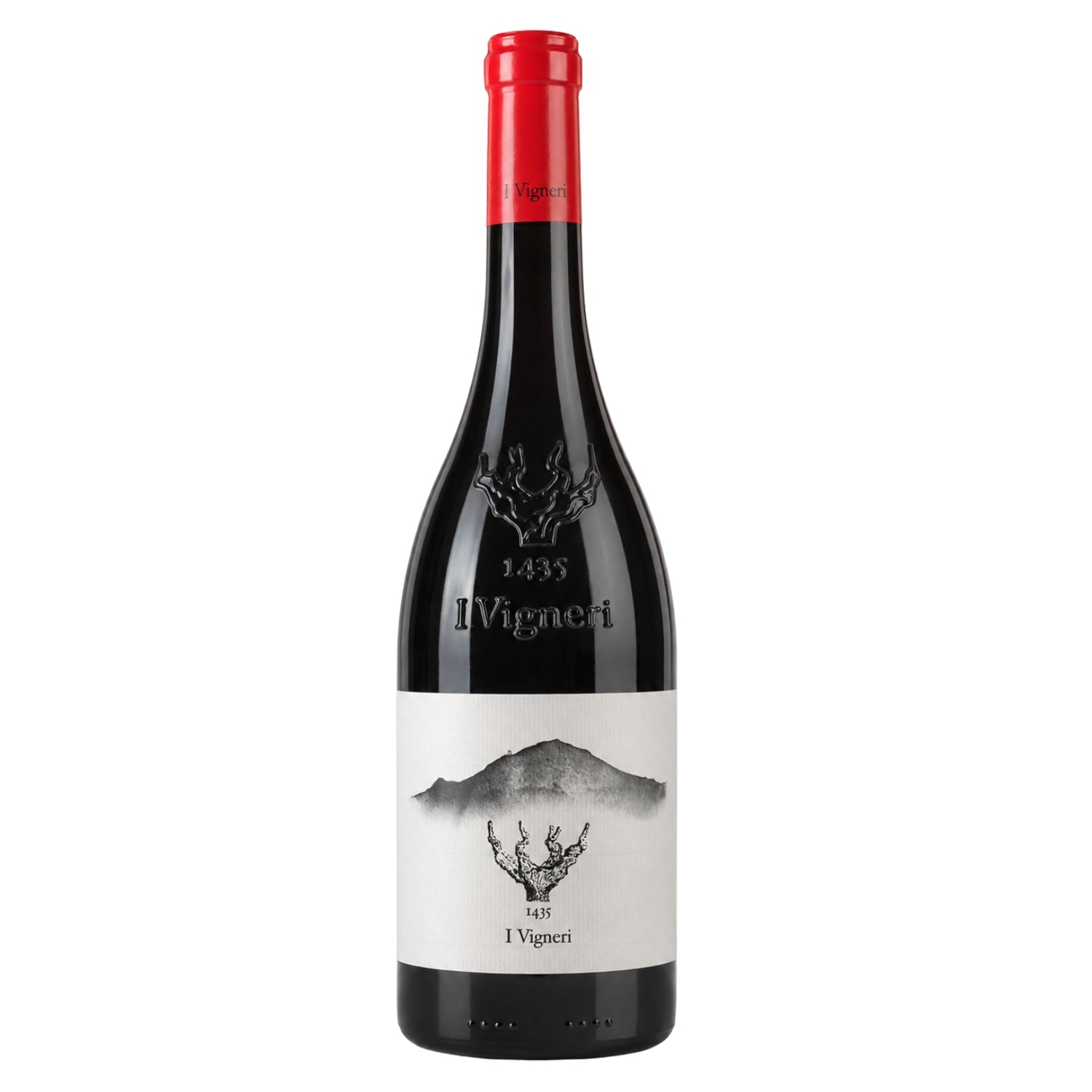 I Vigneri Vino Rosso 2025 red wine bottle with original front label, produced on Mount Etna in Sicily by I Vigneri, available at Fiorvino.