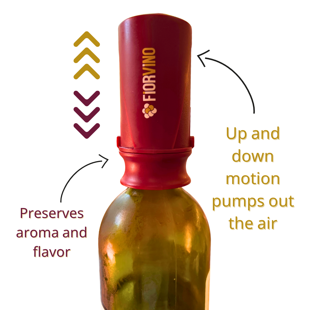 Set Accessori Vino Fiorvino – Cavatappi da Sommelier + Tappo Sottovuoto