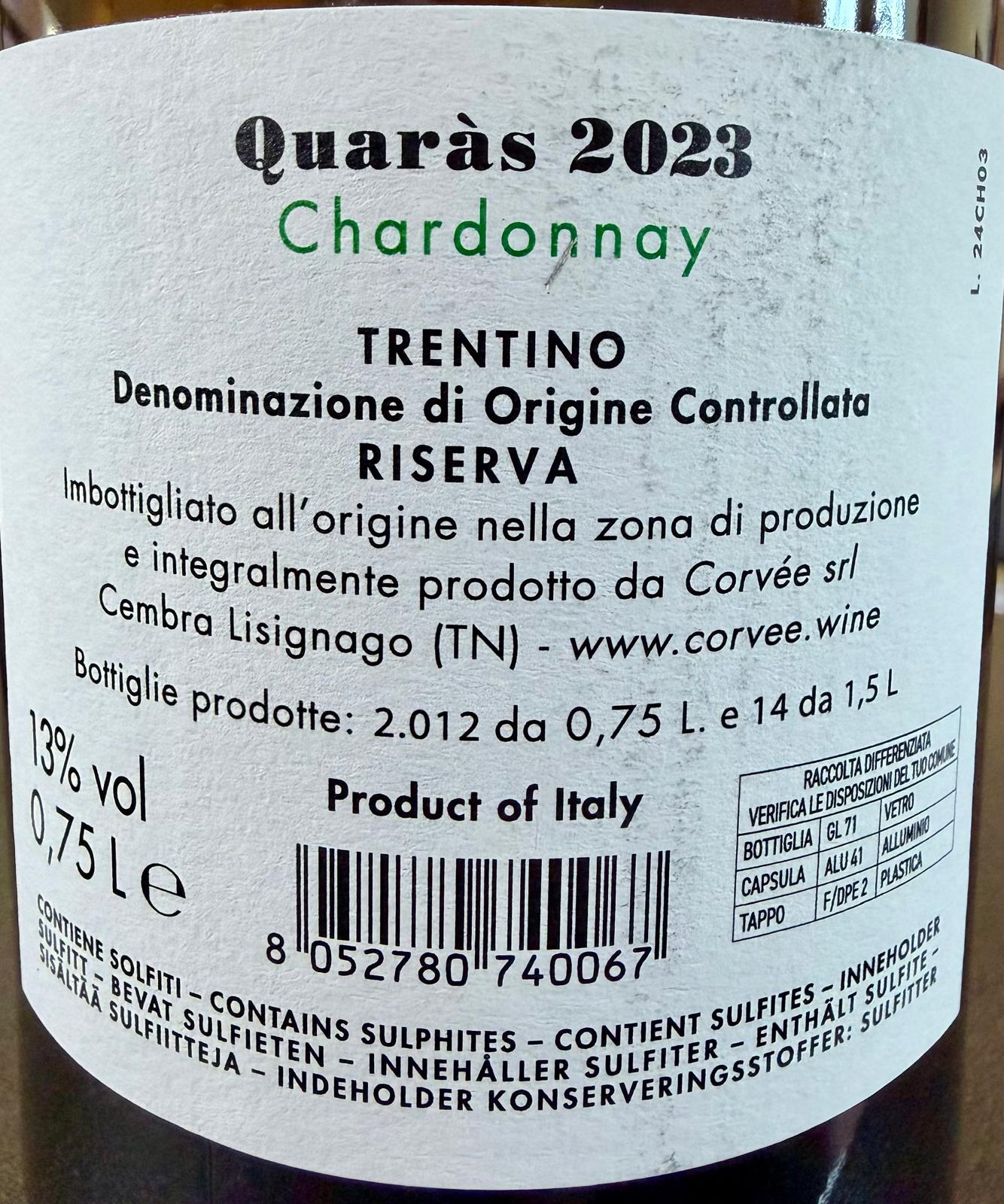 Quaràs Chardonnay Corvée – 2023/2024