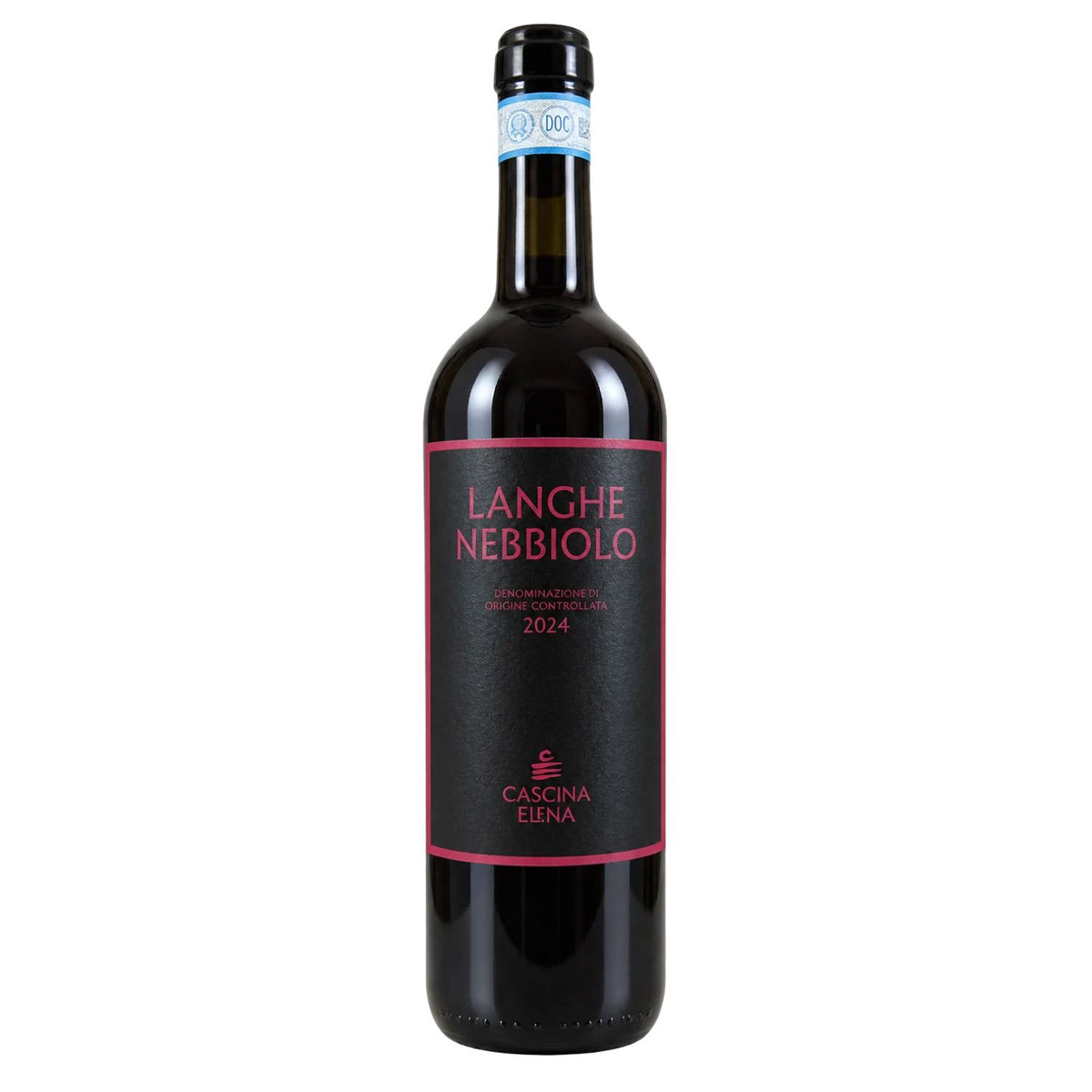 Langhe Nebbiolo Cascina Elena 2024 DOC organic red wine from Piedmont, 750 ml – front bottle