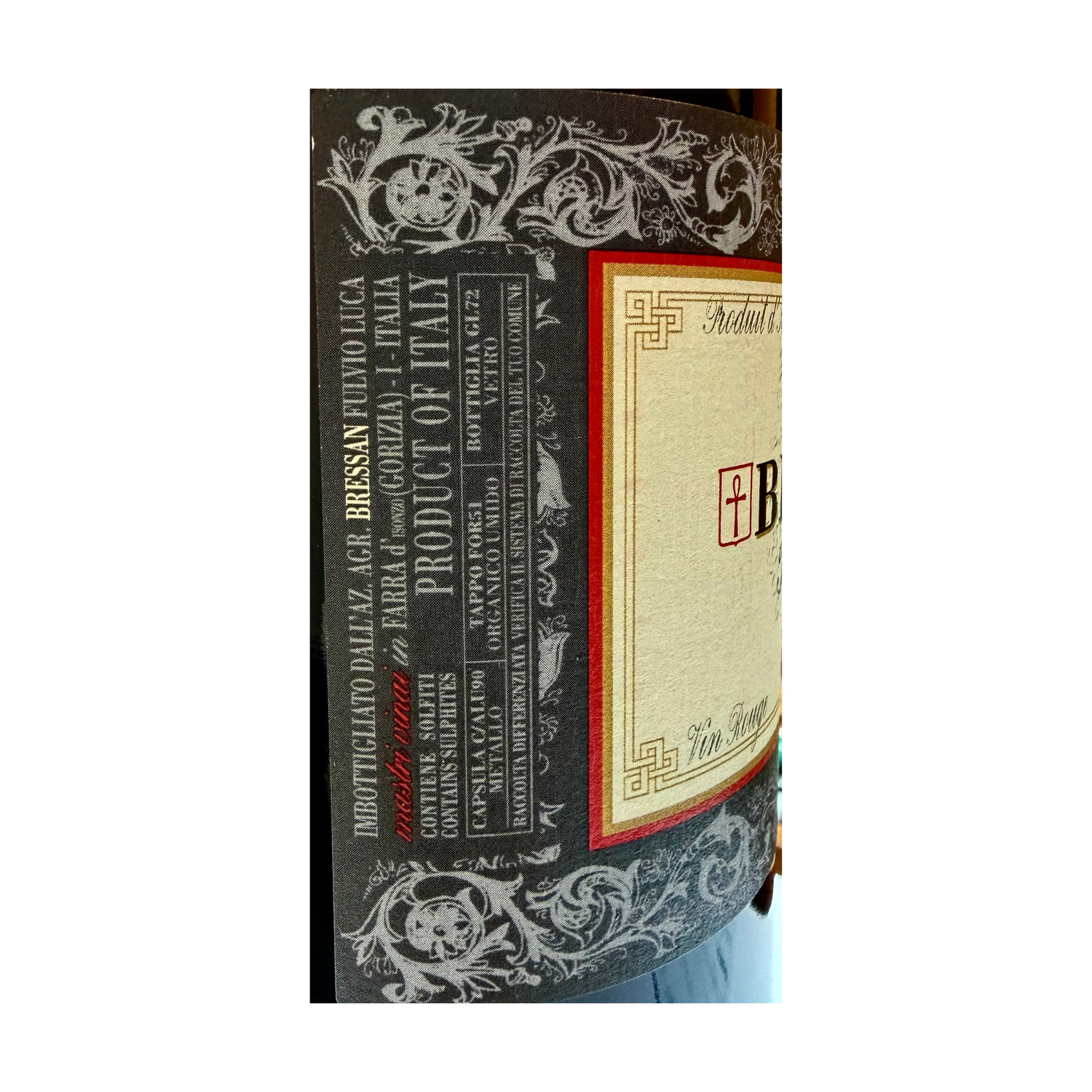 Pinot Nero Bressan 2020 – Friulian Pinot Noir from Venezia Giulia - label side 2