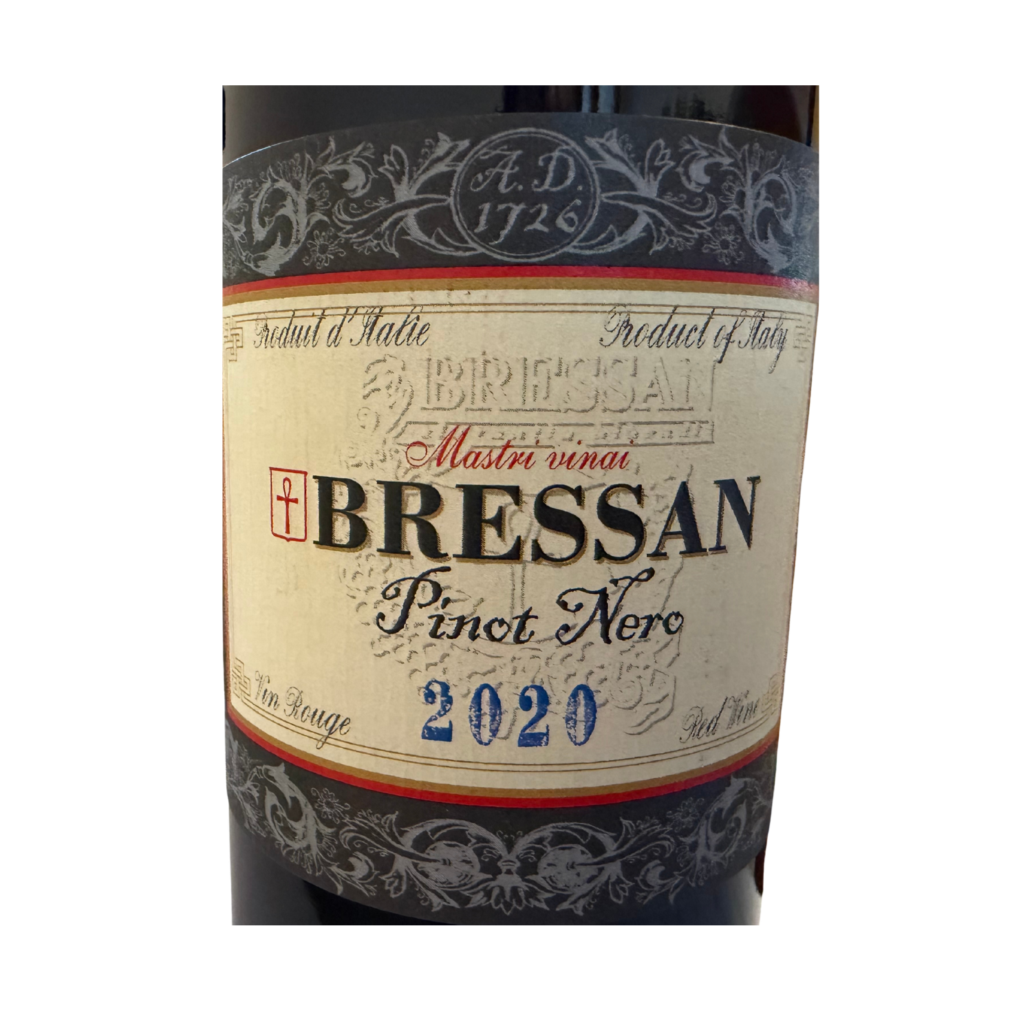 Pinot Nero Bressan 2020 – Friulian Pinot Noir from Venezia Giulia - label front